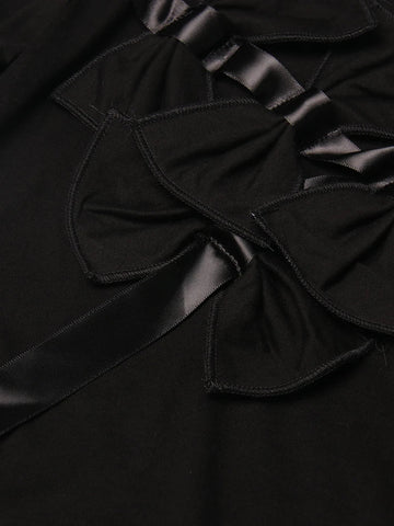 Elegant Bow Detailed T-Shirt