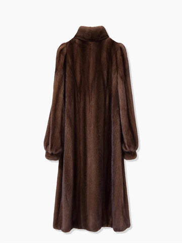 Elegant Brown Faux Fur Coat