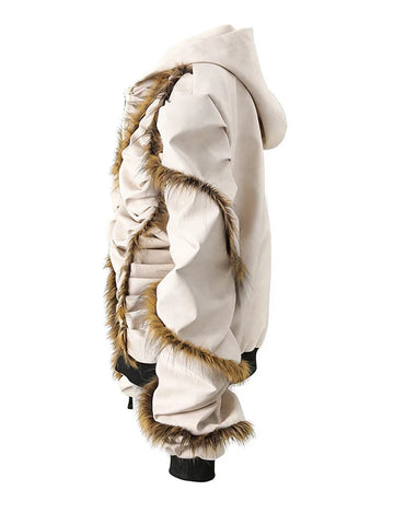 Wild Heart Pleated Faux Fur Jacket