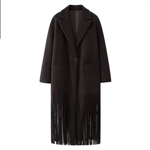 Free Spirit Tassel Longline Coat
