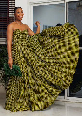 Ugba Strapless Sweetheart Neckline Dress