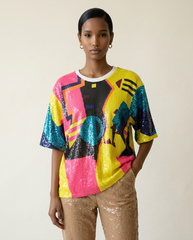 The Electric Geometric Sequin Top
