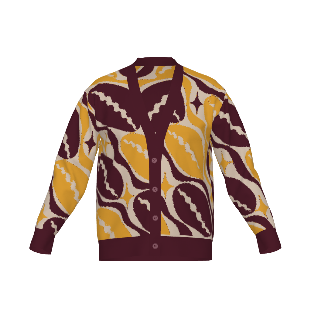 Adventurous Jacquard Knit Cardigan