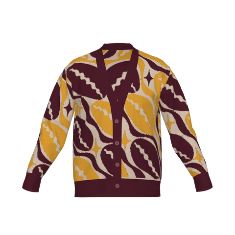 Adventurous Jacquard Knit Cardigan