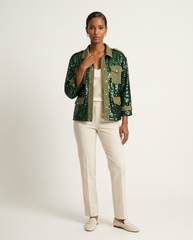 Emerald Sequin Military Jacket