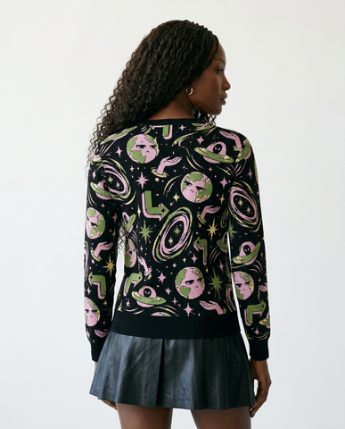 Cosmic Printed Knit Sweater