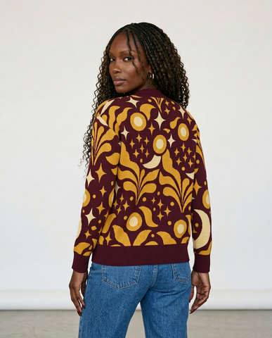 Mystic Patterned Jacquard Cardigan