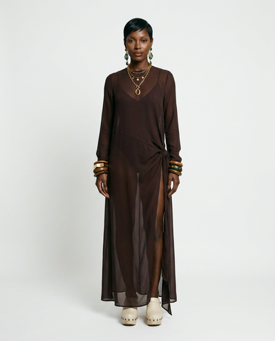 Abundant Mesh Maxi Dress