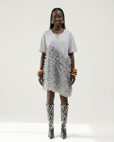 Sovereign Cotton Mesh Maxi Dress