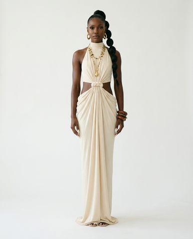 Radiant Knot Cutout Maxi Dress