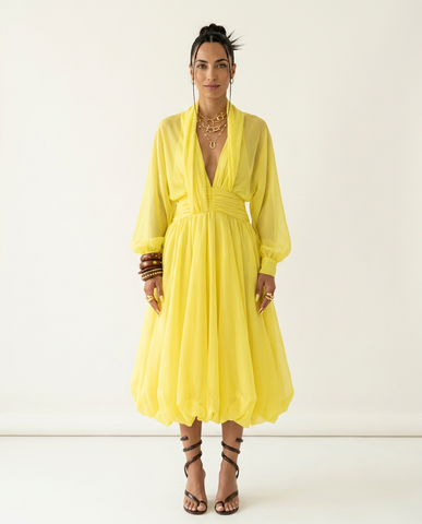 Radiant Sheer Mesh Maxi Dress