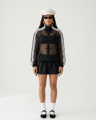 Audacious Mesh Striped Jacket