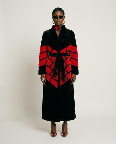 Fierce Patchwork Faux Fur Coat