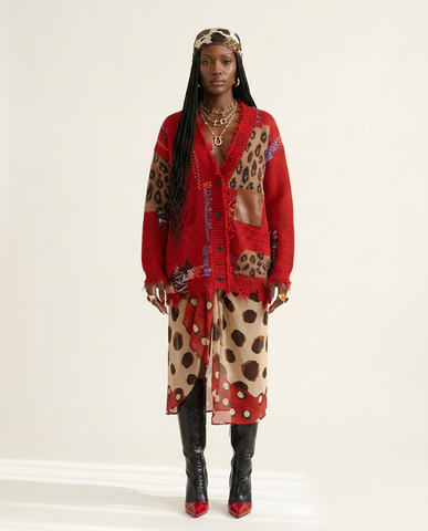 Wild Heart Leopard Knitted Cardigan