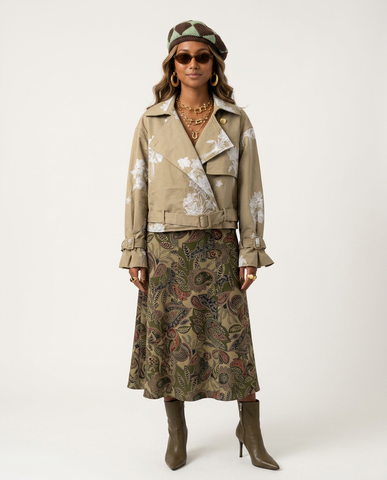 Radiant Embroidered Trench Coat