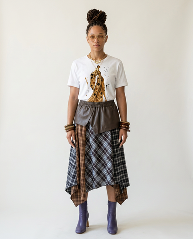 Adventurous Patchwork Plaid Skirt