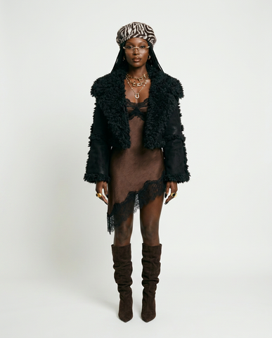 Fierce Faux Fur Cropped Jacket