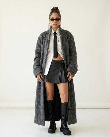Grounded Oversized Wool Maxi Coat