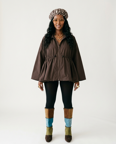 Confident Pleated Drawstring Blouse