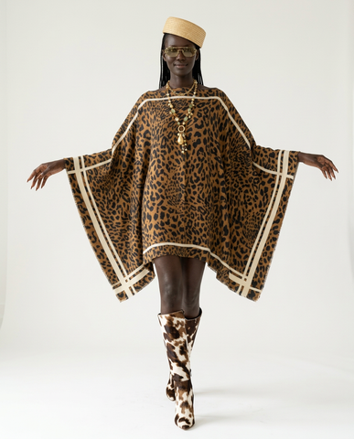 Brave Animal Print Poncho