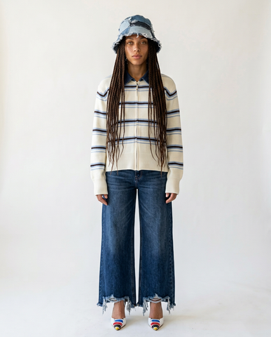 Free Spirit Striped Knit Cardigan