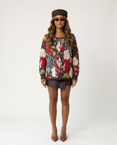 Wanderlust Floral Jacquard Cardigan