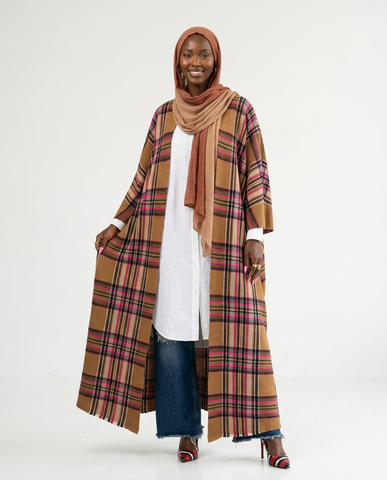 Wanderlust Plaid Kimono Kaftan