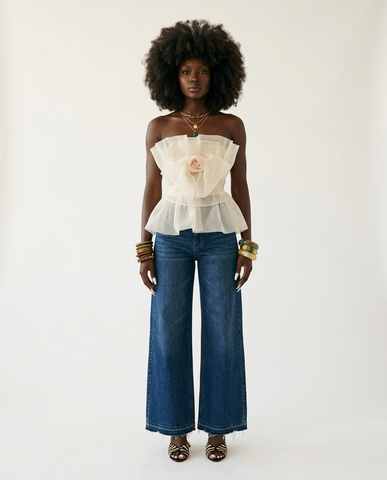 Elegant Ruffled Gauze Camisole