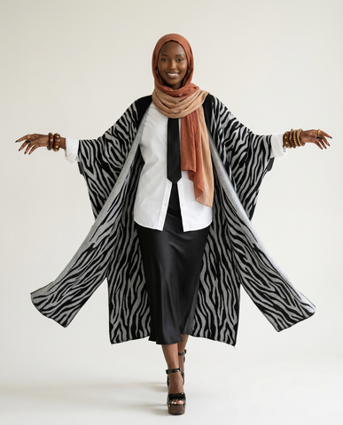 Wild Heart Geometric Knit Kimono