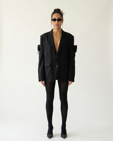 Audacious Detachable Sleeve Oversized Blazer