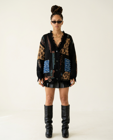 Audacious Distressed Knit Cardigan