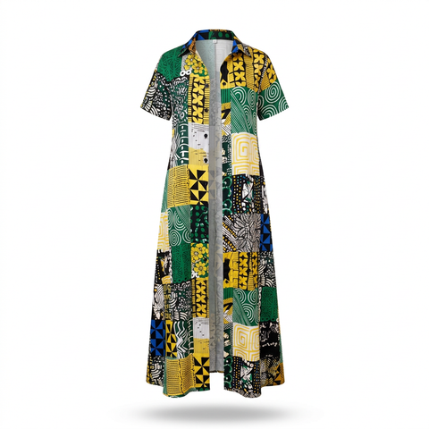 Nwada Silk Ankara Kaftan